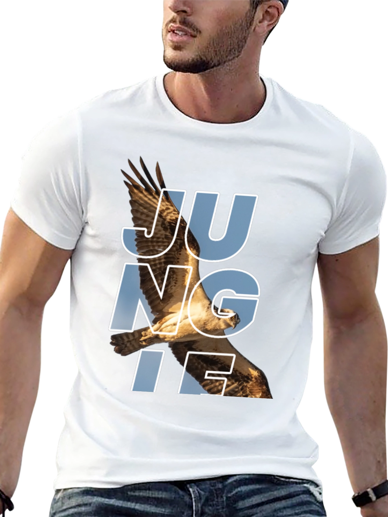 JUNGLE Eagle Graphic T-Shirt - Black