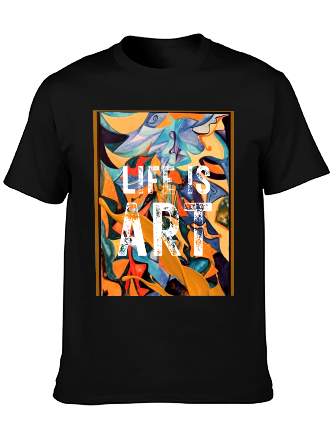 Life is Art Graphic Tee - Abstract Design