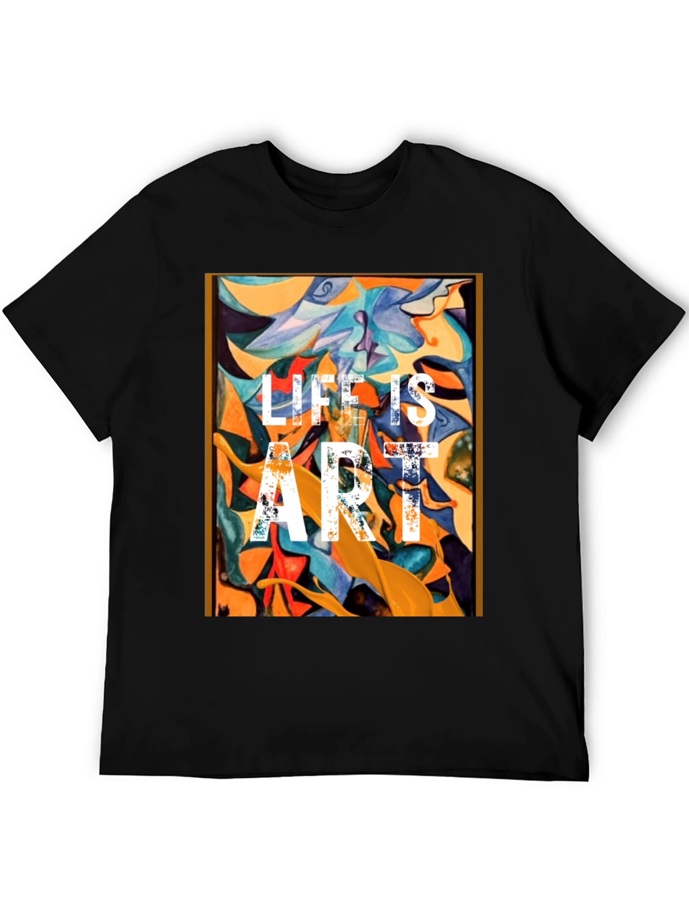 Life is Art Graphic Tee - Abstract Design