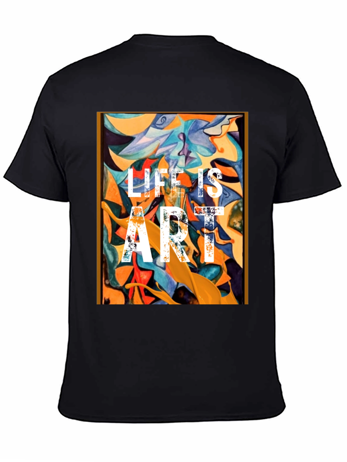 Life is Art Graphic Tee - Abstract Design
