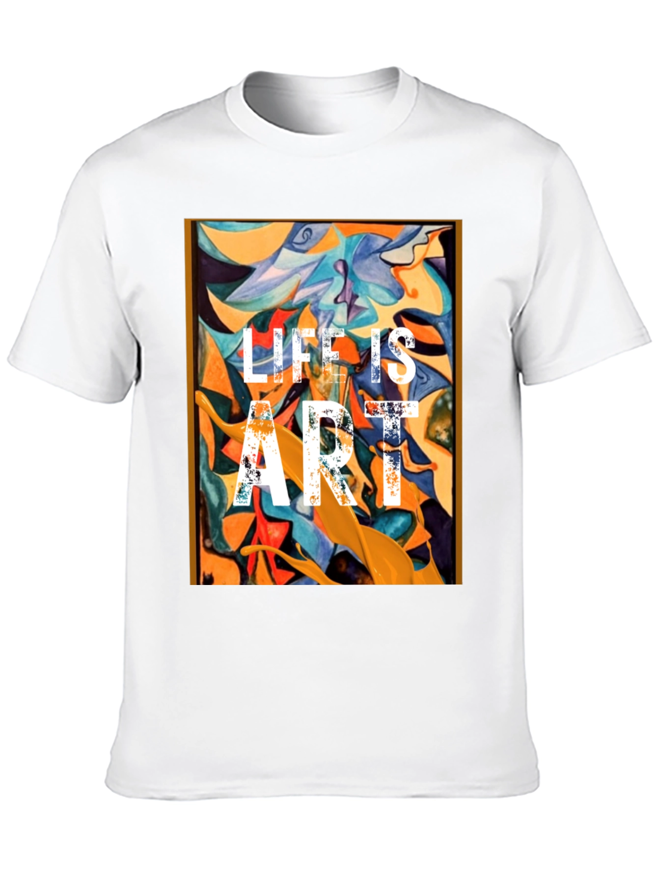 Life is Art Graphic Tee - Abstract Design