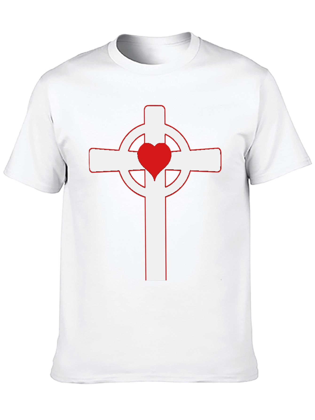 Heart Cross Graphic Black T-Shirt