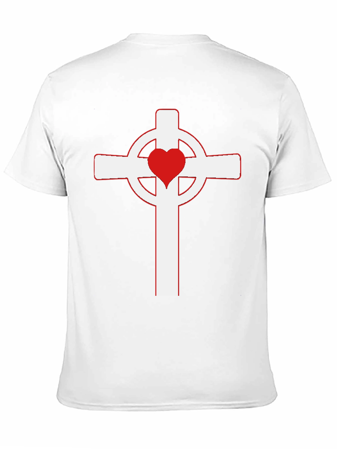 Heart Cross Graphic Black T-Shirt