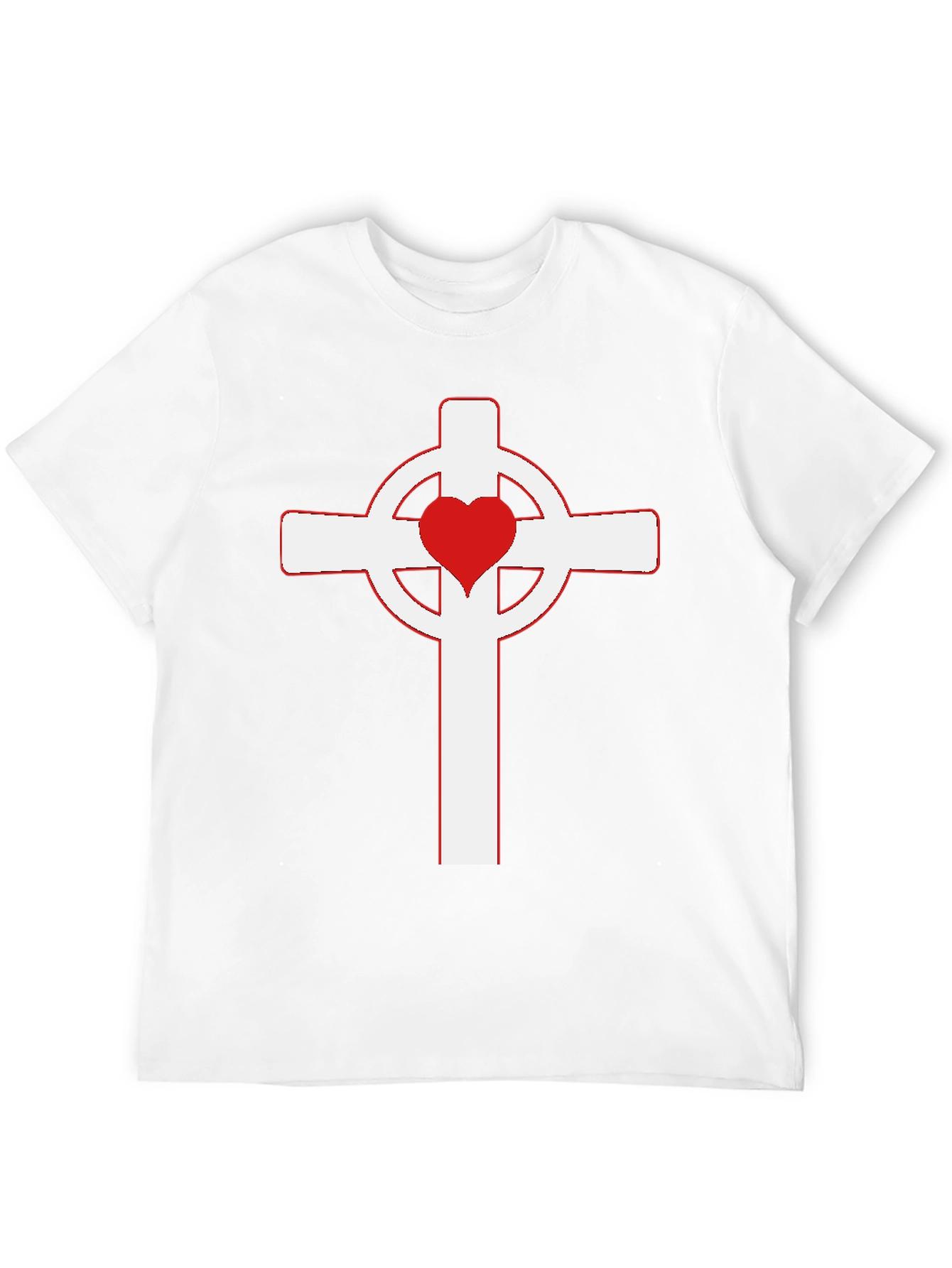 Heart Cross Graphic Black T-Shirt