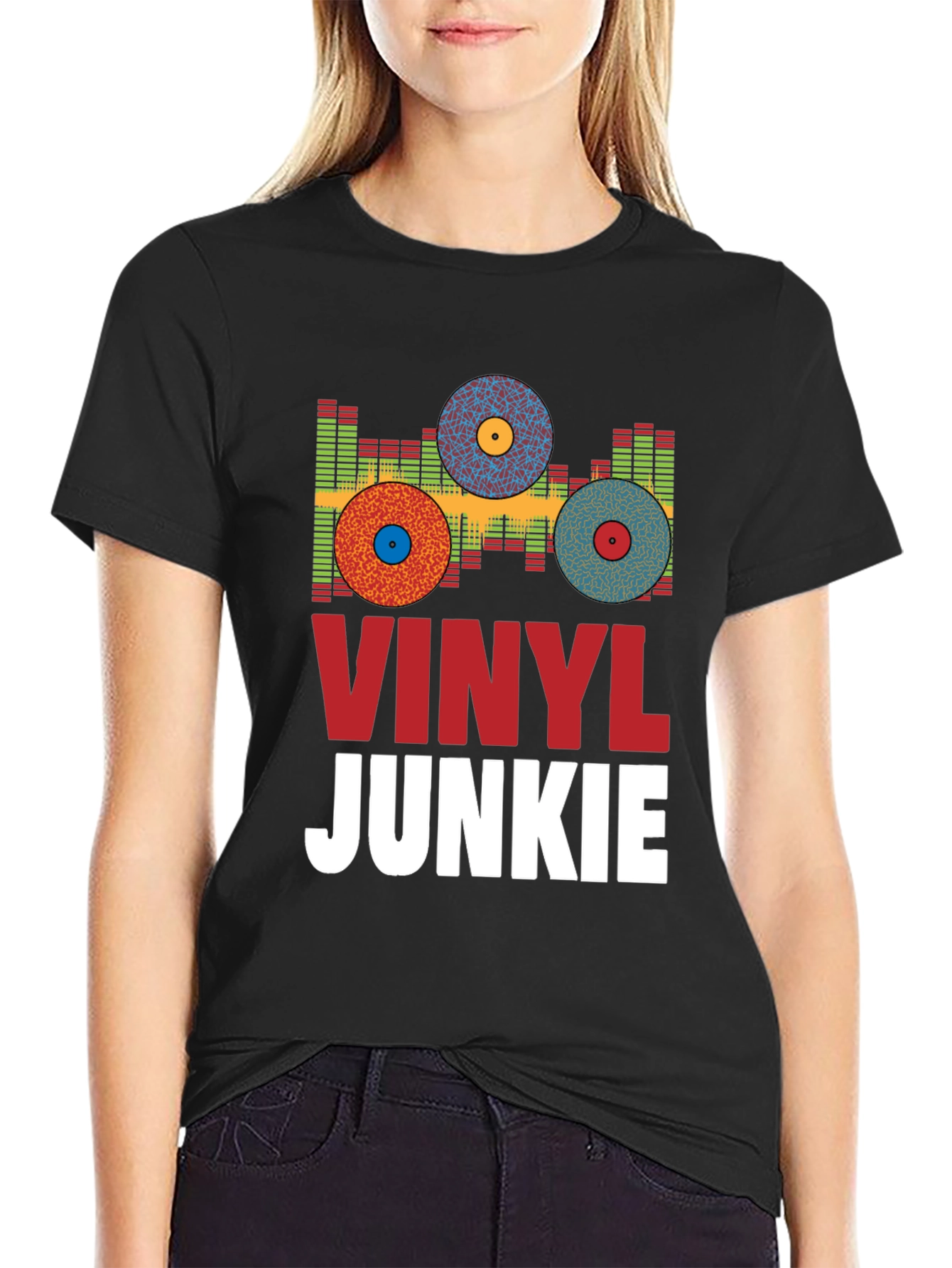 Vinyl Junkie Graphic Tee - Music Lover T-Shirt