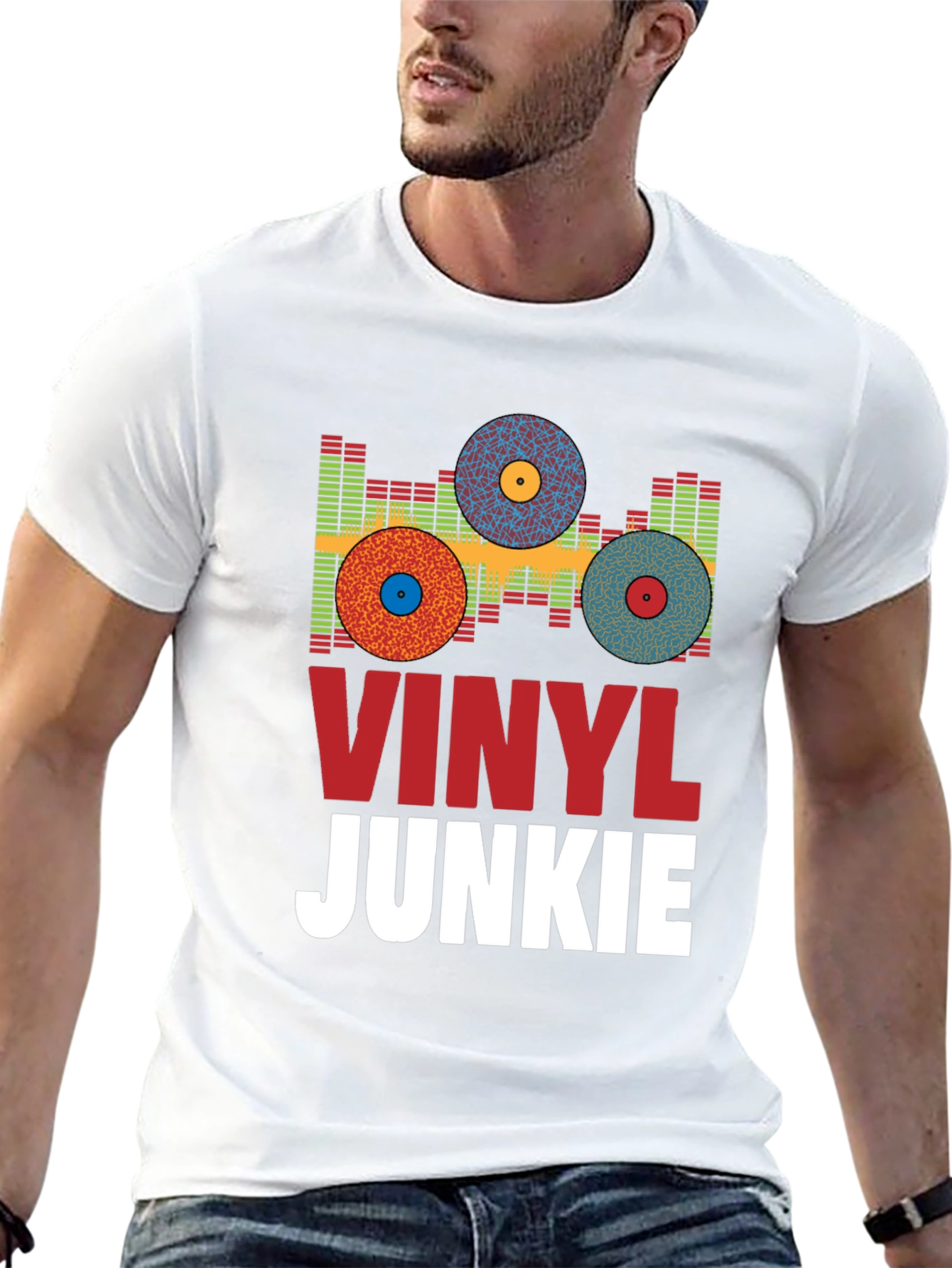 Vinyl Junkie Graphic Tee - Music Lover T-Shirt