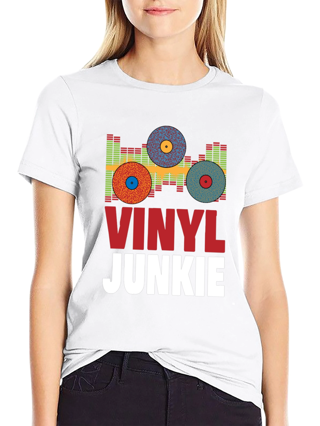 Vinyl Junkie Graphic Tee - Music Lover T-Shirt