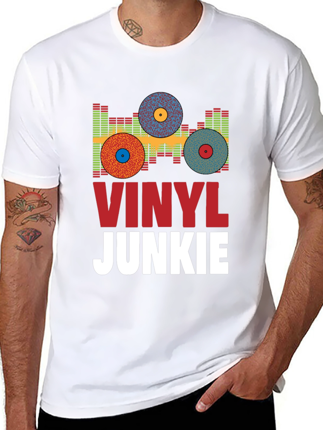 Vinyl Junkie Graphic Tee - Music Lover T-Shirt