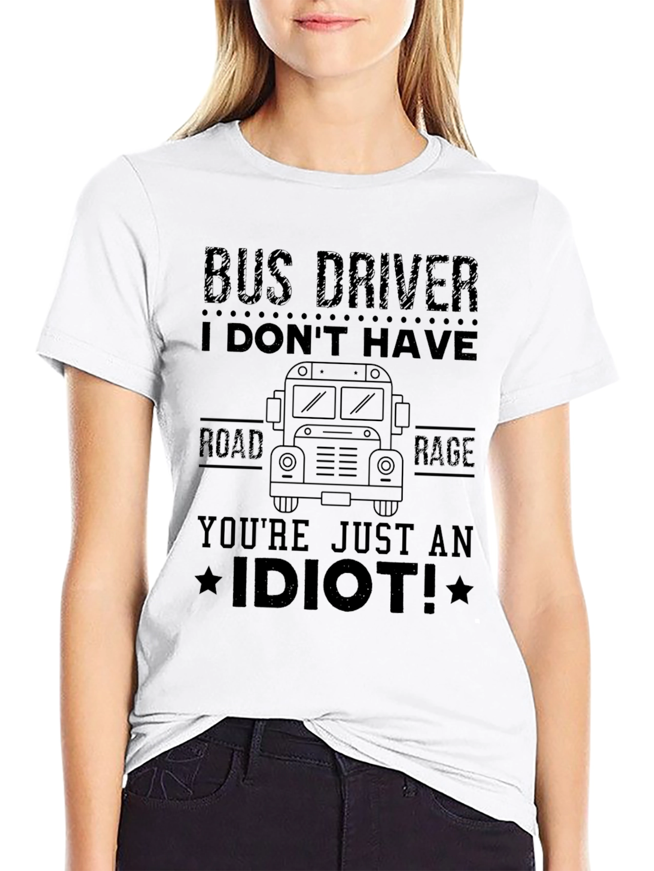Bus Driver Rage Black T-Shirt