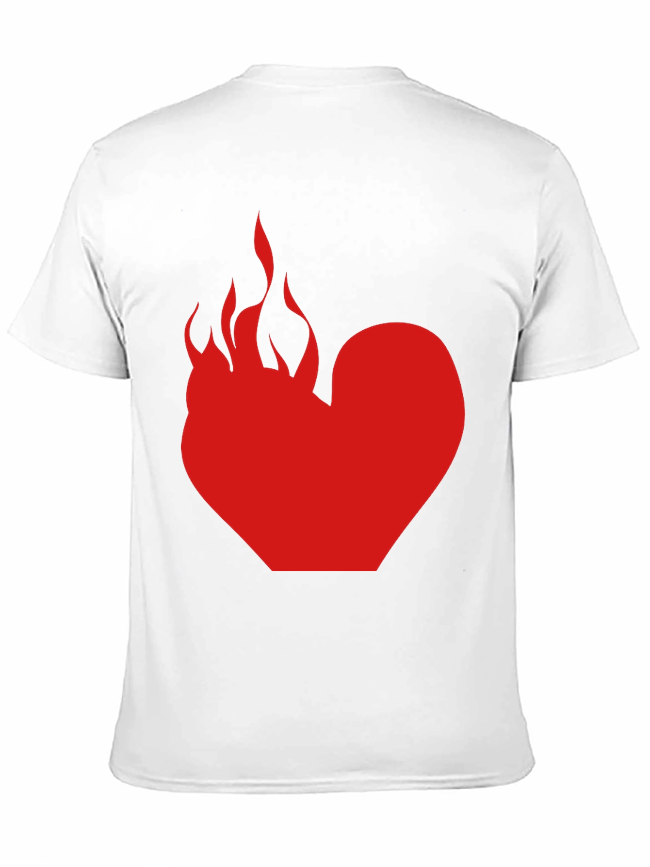 Flaming Heart Graphic Tee - Bold Black T-Shirt