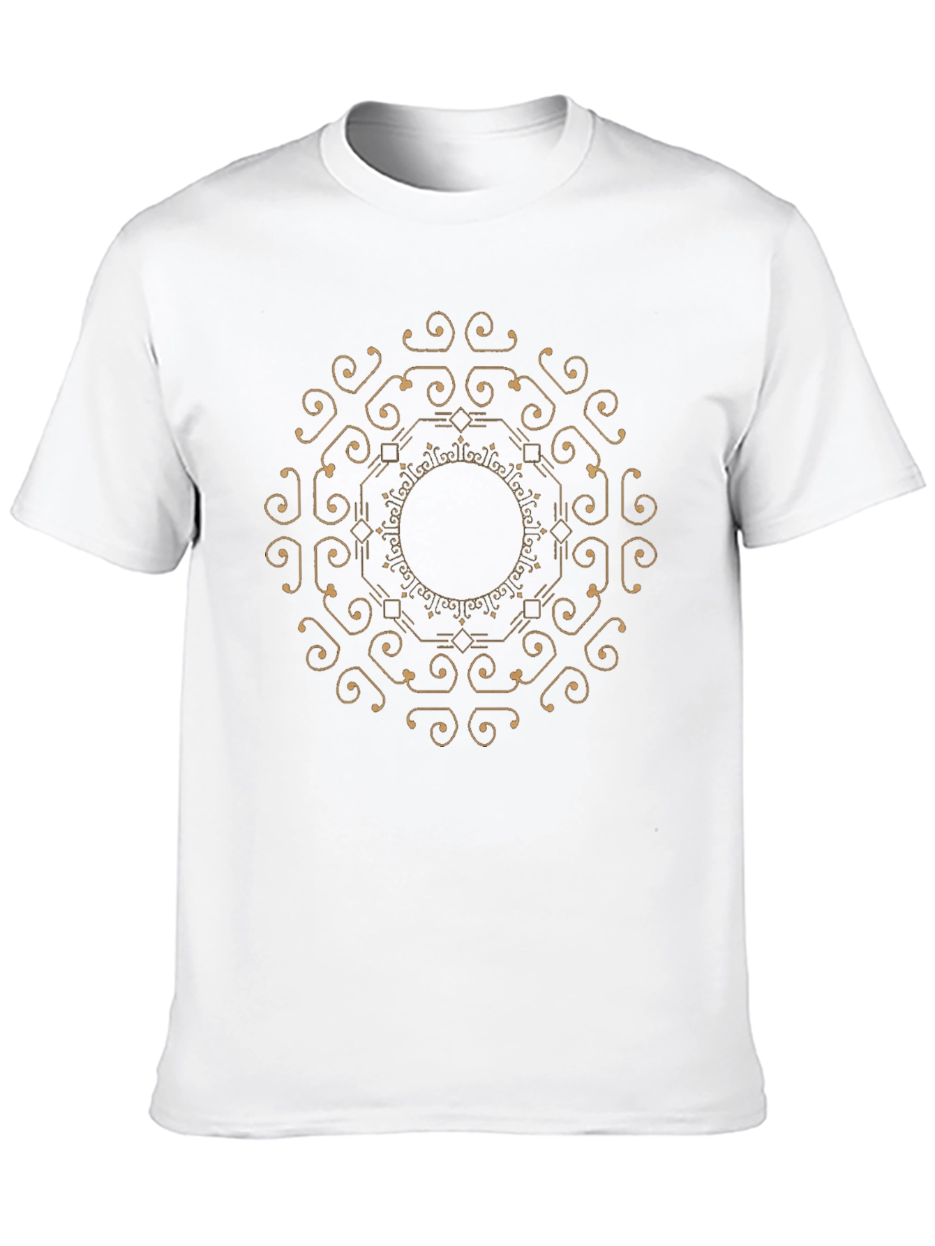 Geometric Mandala Graphic Tee - Stylish Black T-Shirt