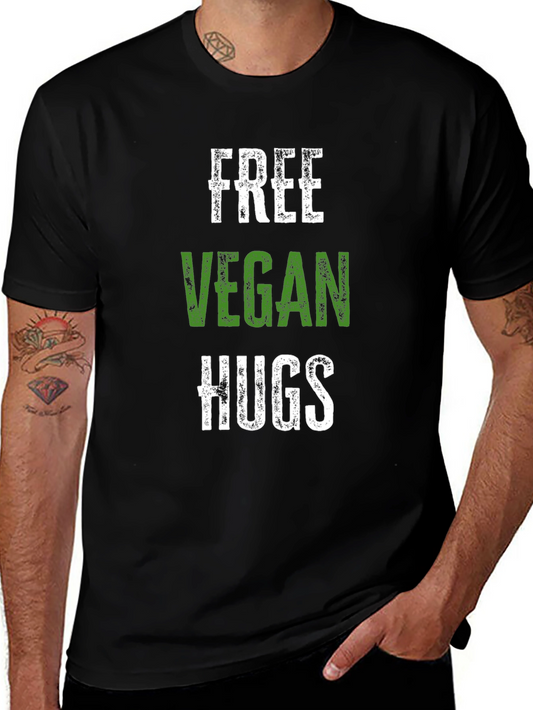 Free Vegan Hugs Graphic T-Shirt - Soft Cotton Tee