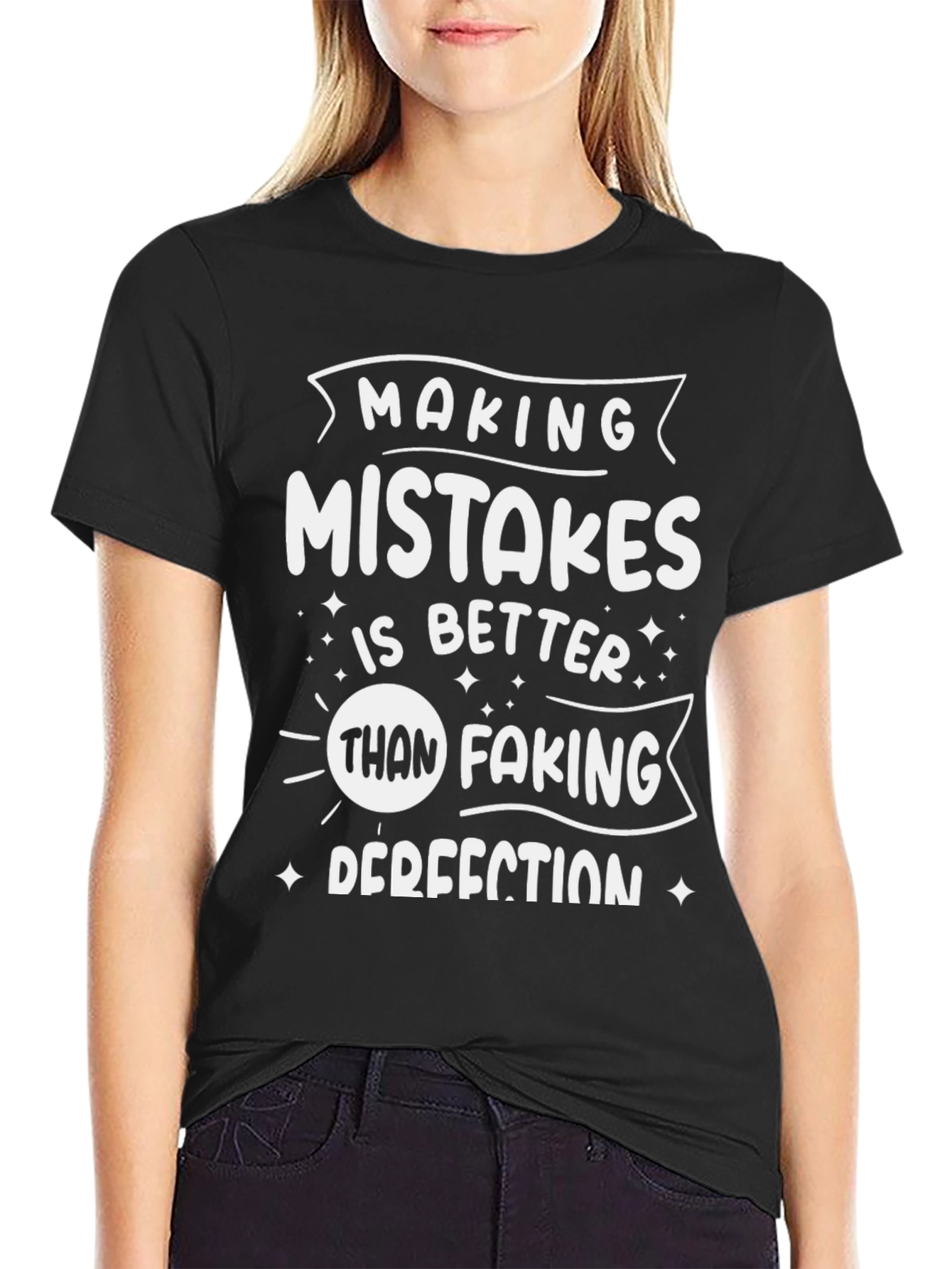 Making Mistakes T-Shirt - Black Graphic Tee