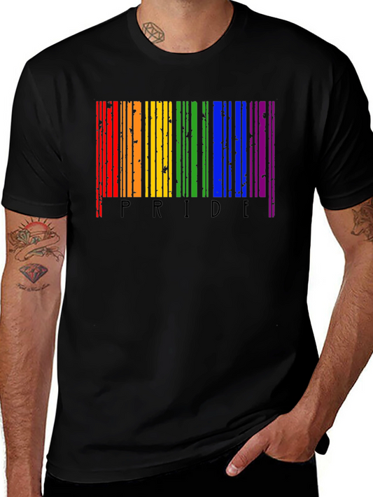 Pride Barcode T-Shirt - Rainbow Colors