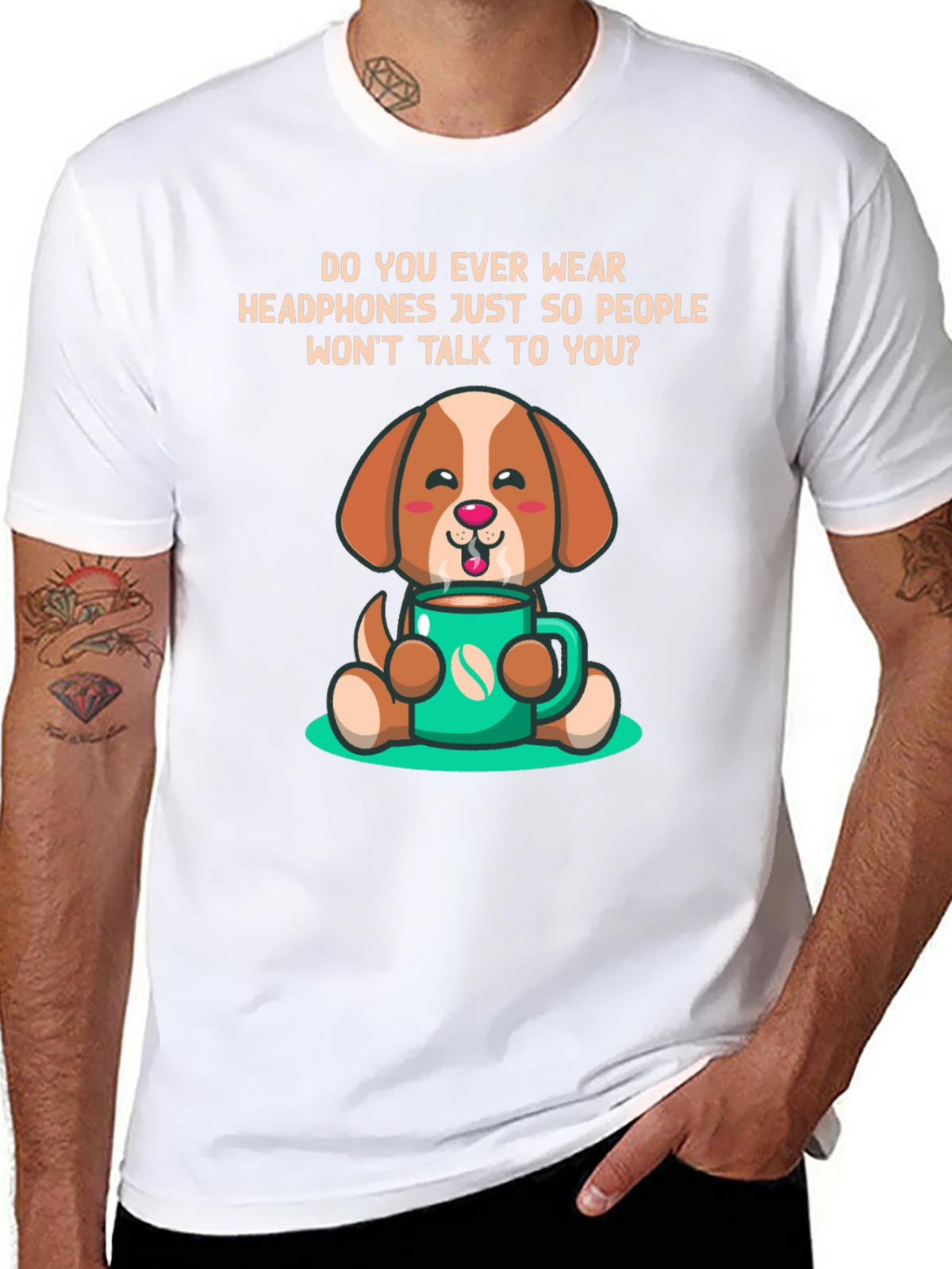 Dog Lover Coffee T-Shirt - Funny Introvert Tee