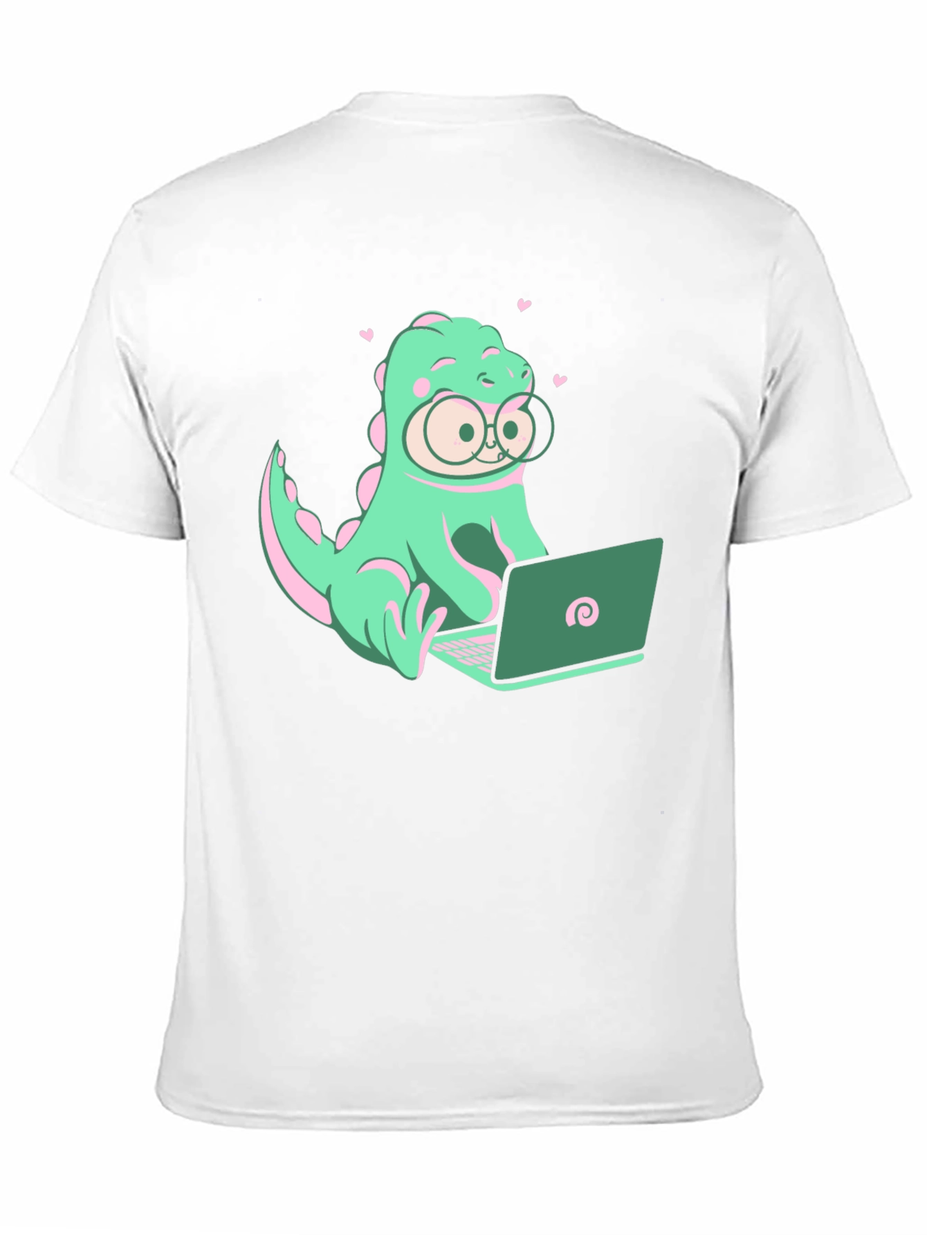 Dino Coder Graphic Tee - Black Cotton T-Shirt