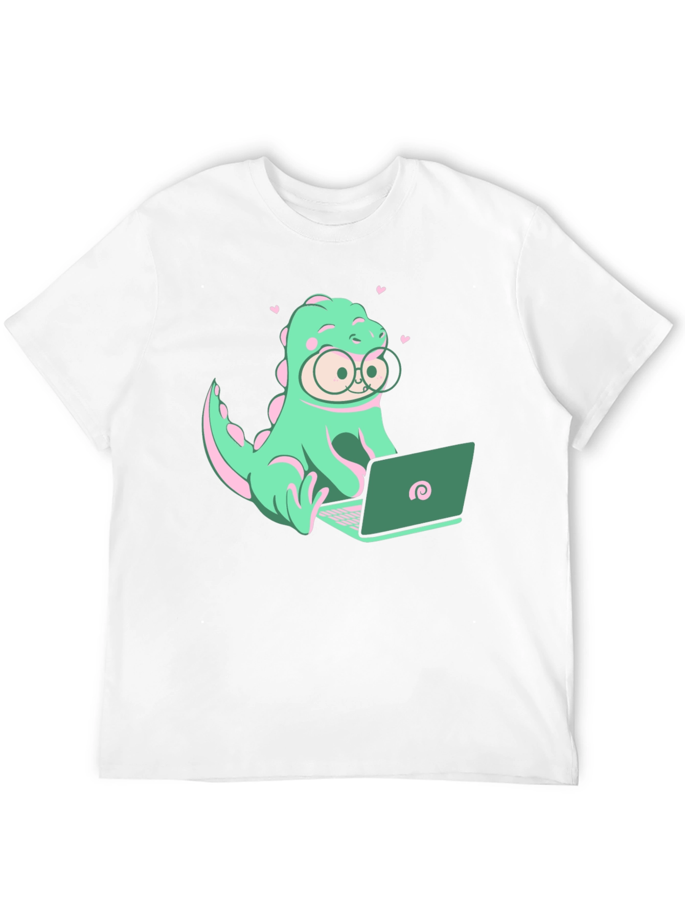 Dino Coder Graphic Tee - Black Cotton T-Shirt