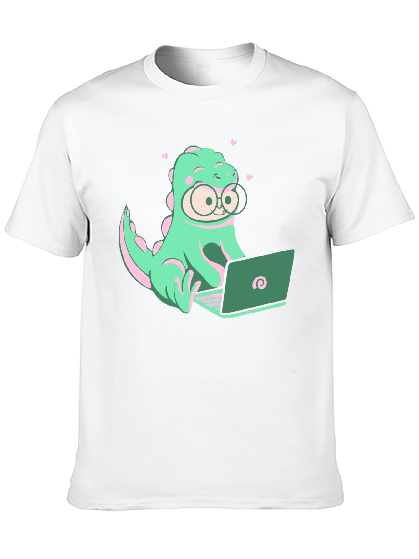 Dino Coder Graphic Tee - Black Cotton T-Shirt