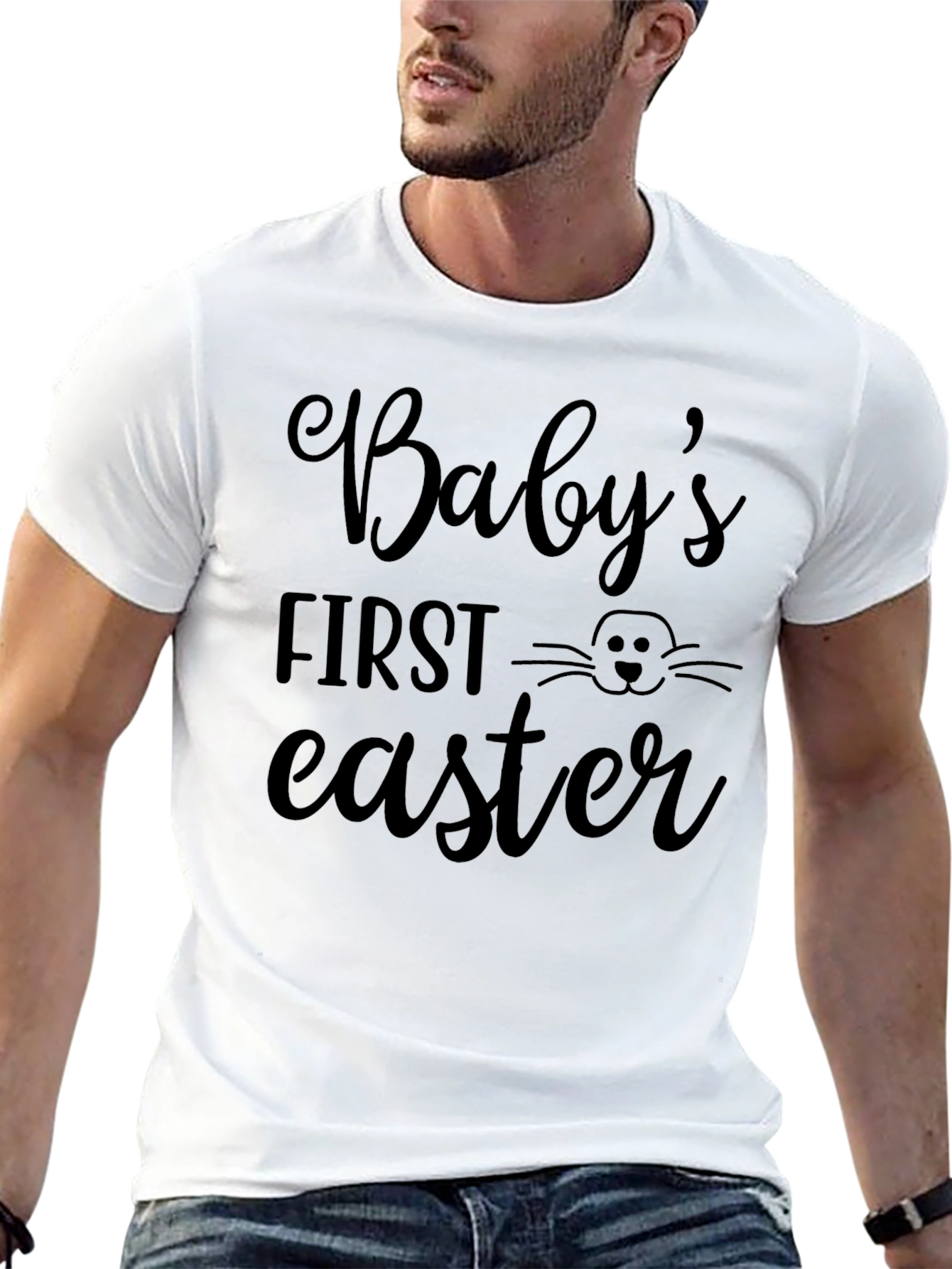 Babys First Easter T-Shirt - Cute Bunny Design