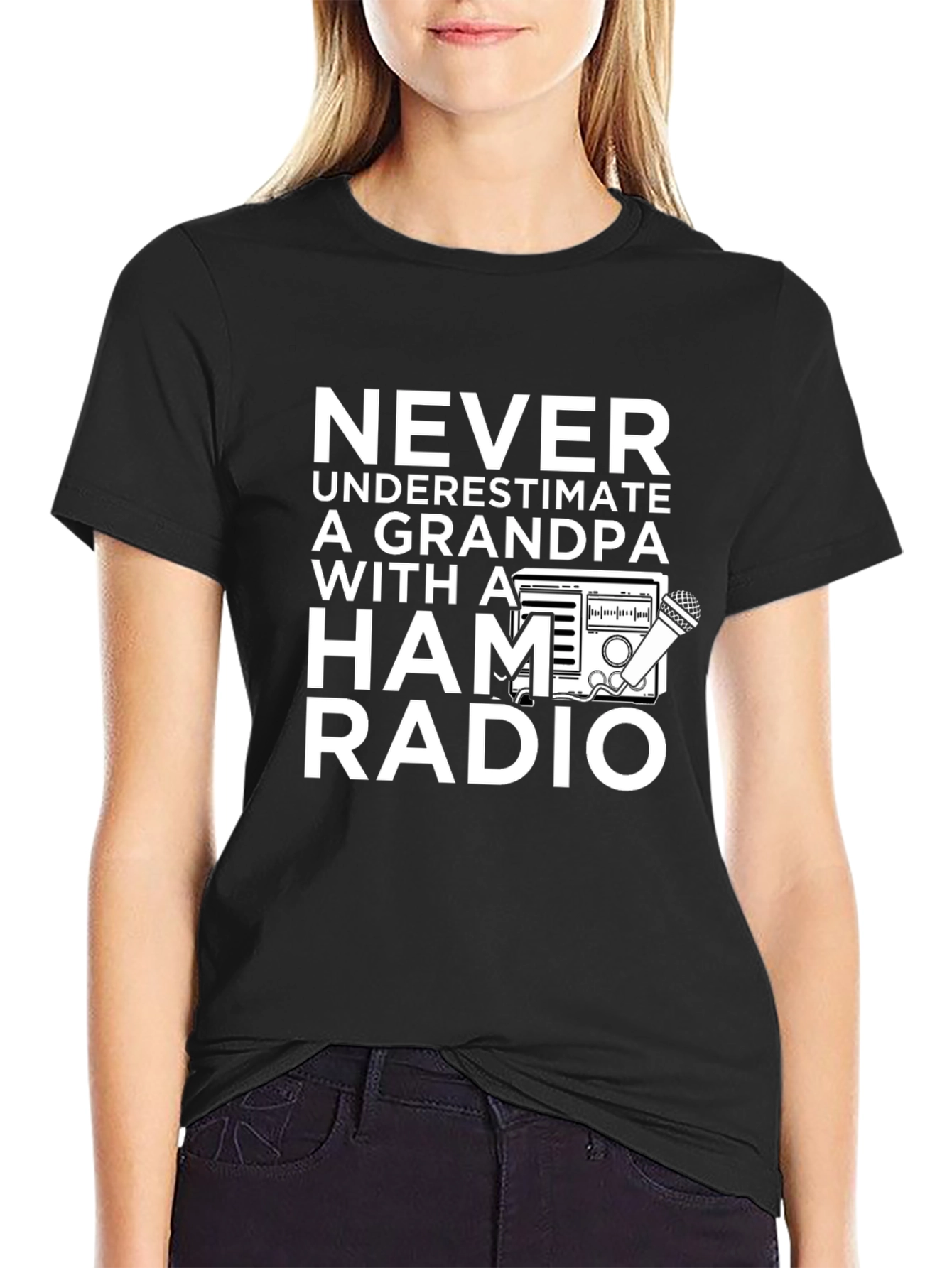 Grandpa Ham Radio T-Shirt - Never Underestimate
