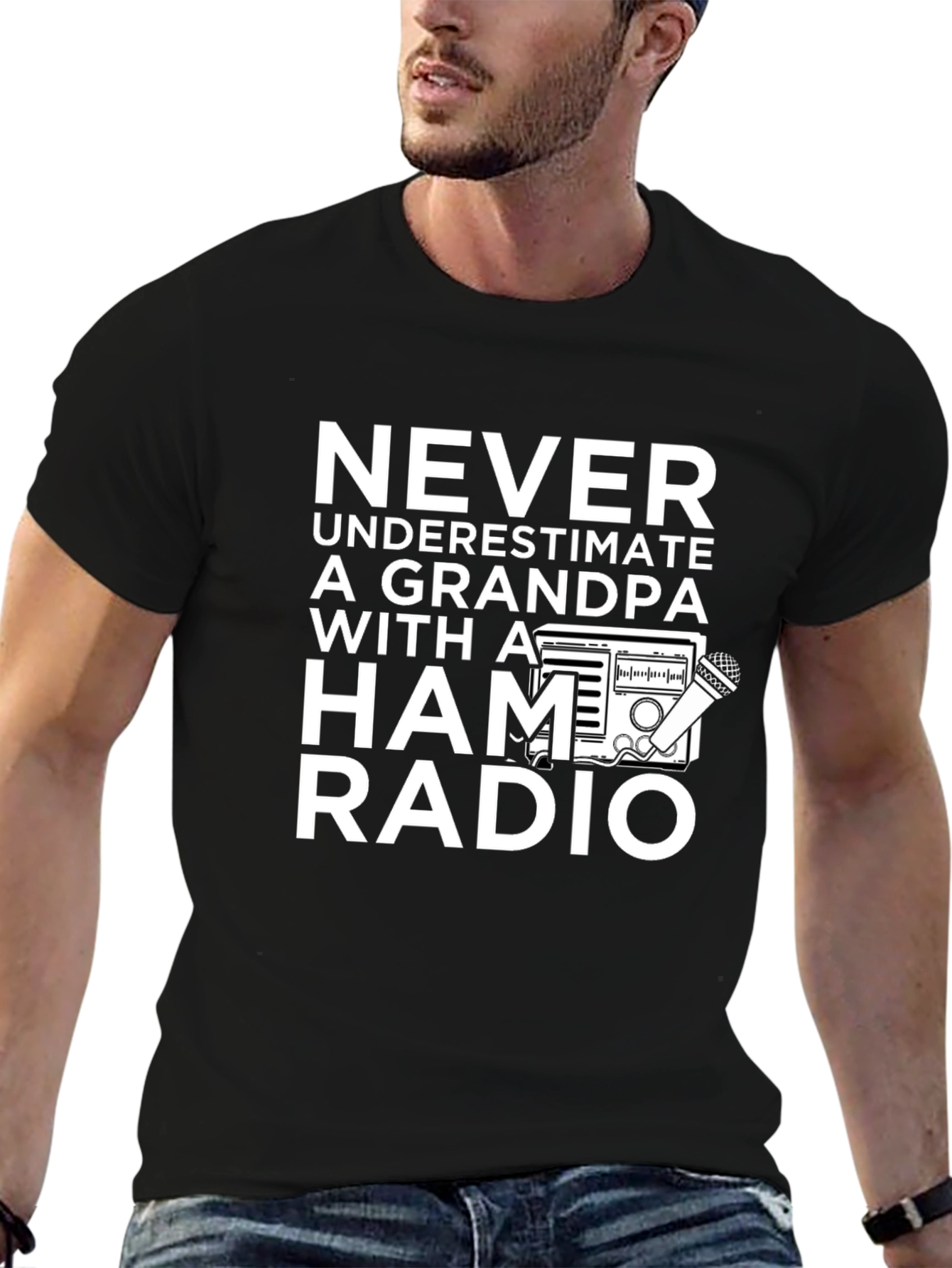 Grandpa Ham Radio T-Shirt - Never Underestimate