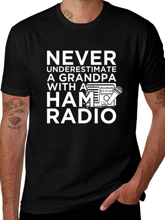 Grandpa Ham Radio T-Shirt - Never Underestimate