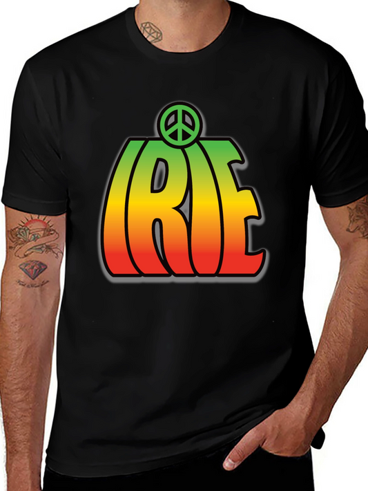 Irie Rasta T-Shirt with Peace Sign Black