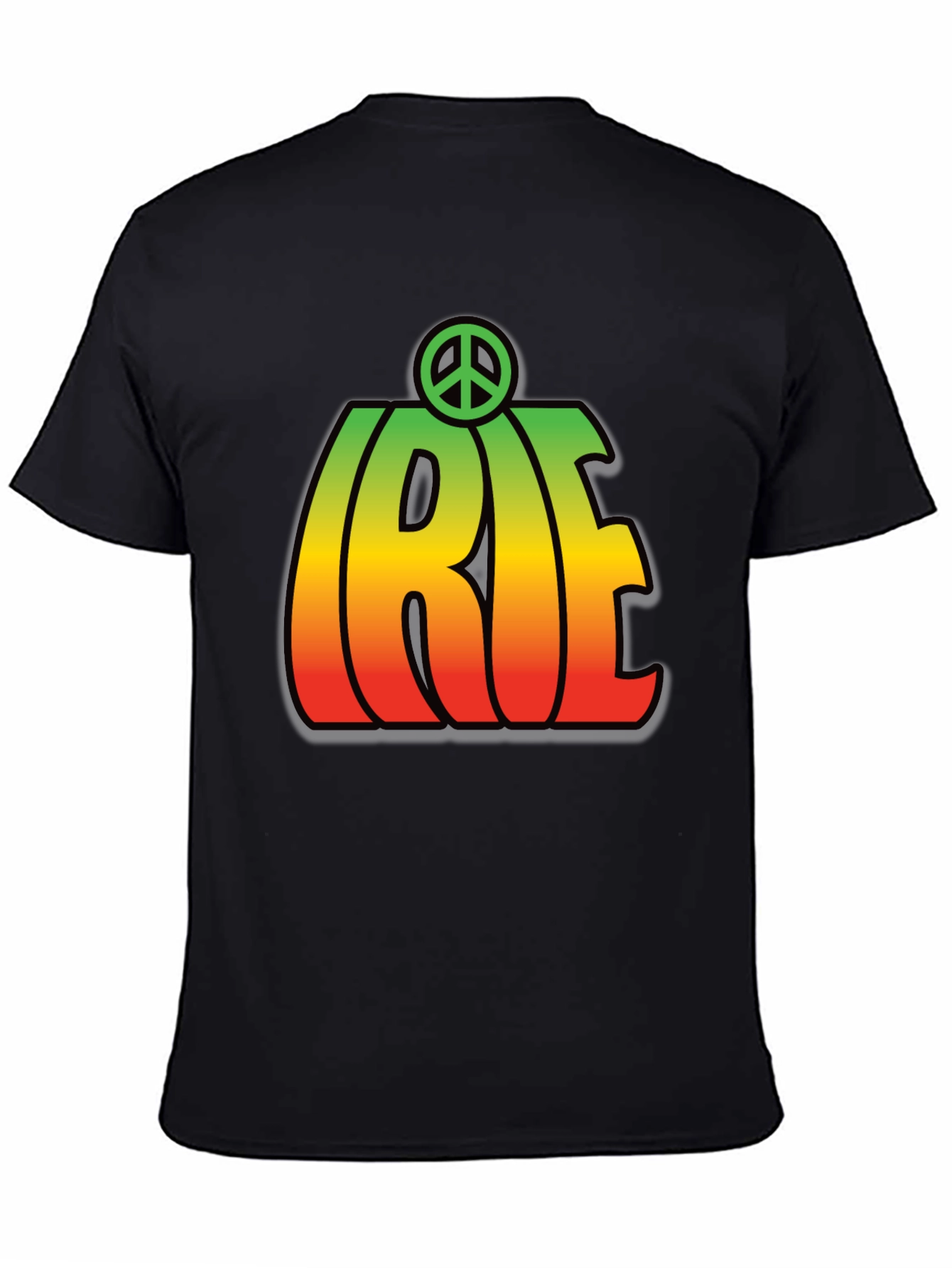 Irie Rasta T-Shirt with Peace Sign Black