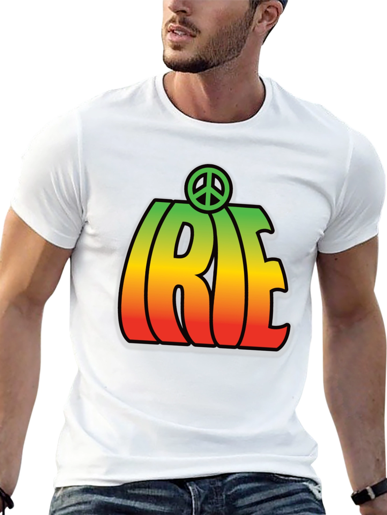 Irie Rasta T-Shirt with Peace Sign Black