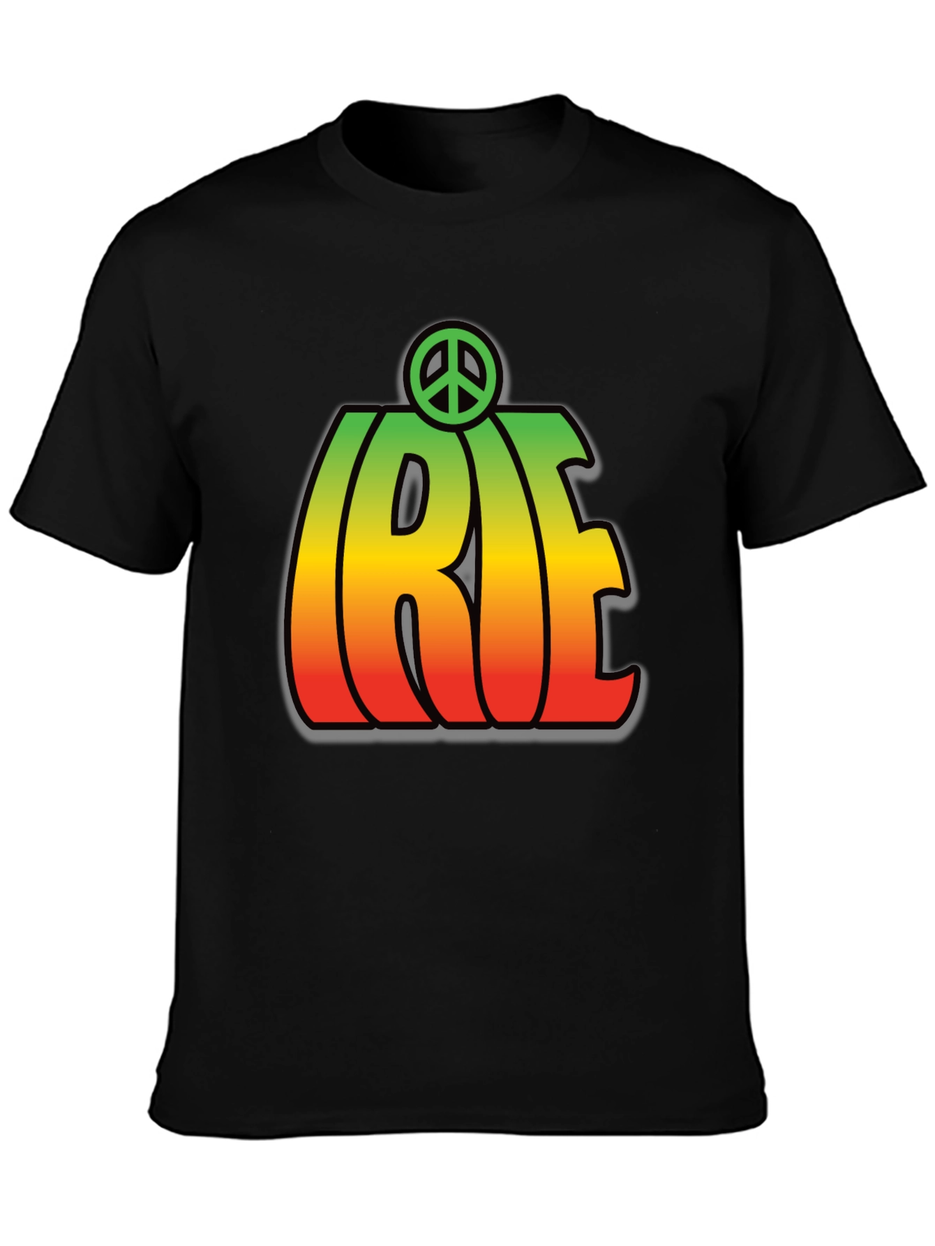 Irie Rasta T-Shirt with Peace Sign Black