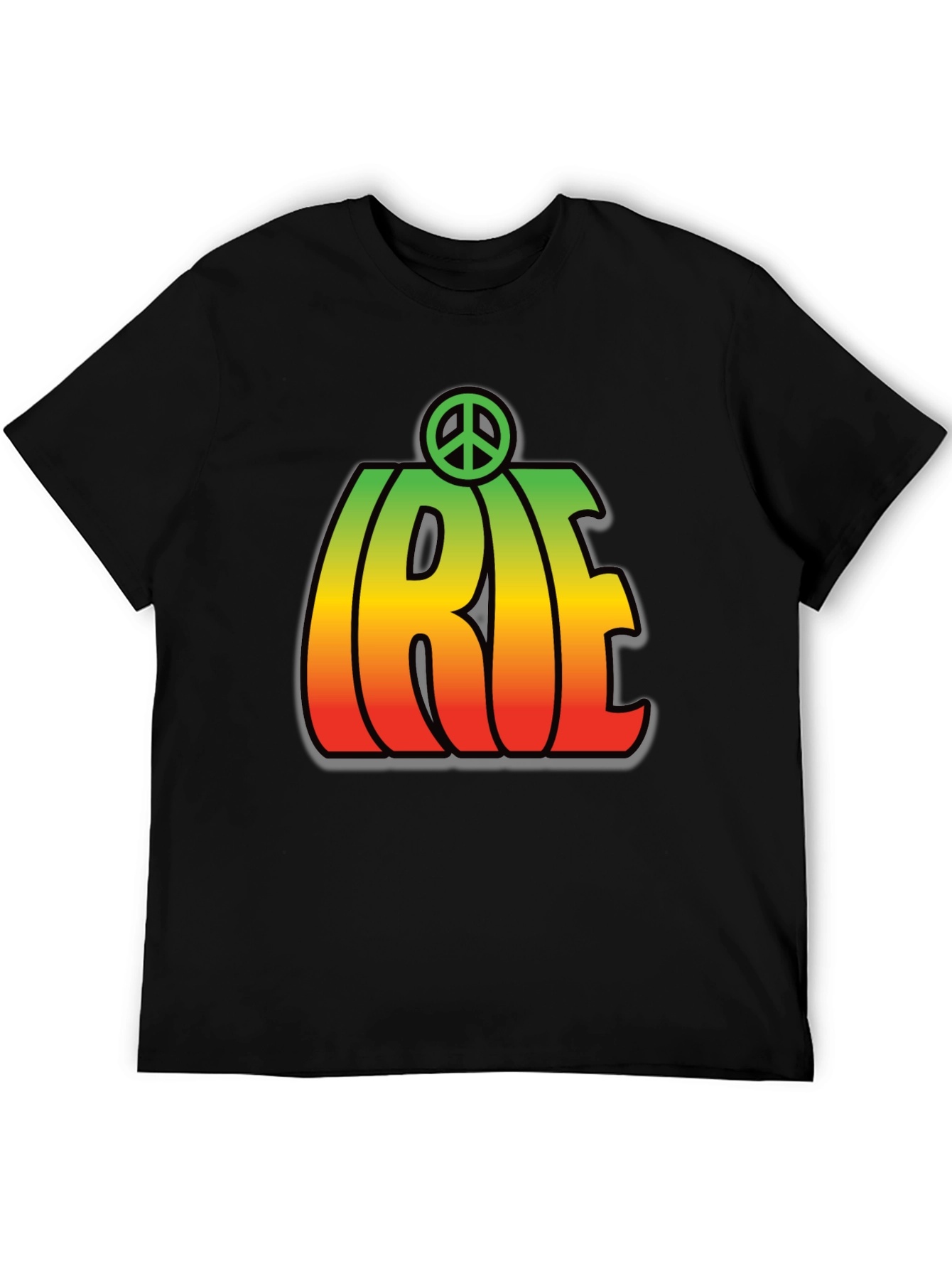 Irie Rasta T-Shirt with Peace Sign Black