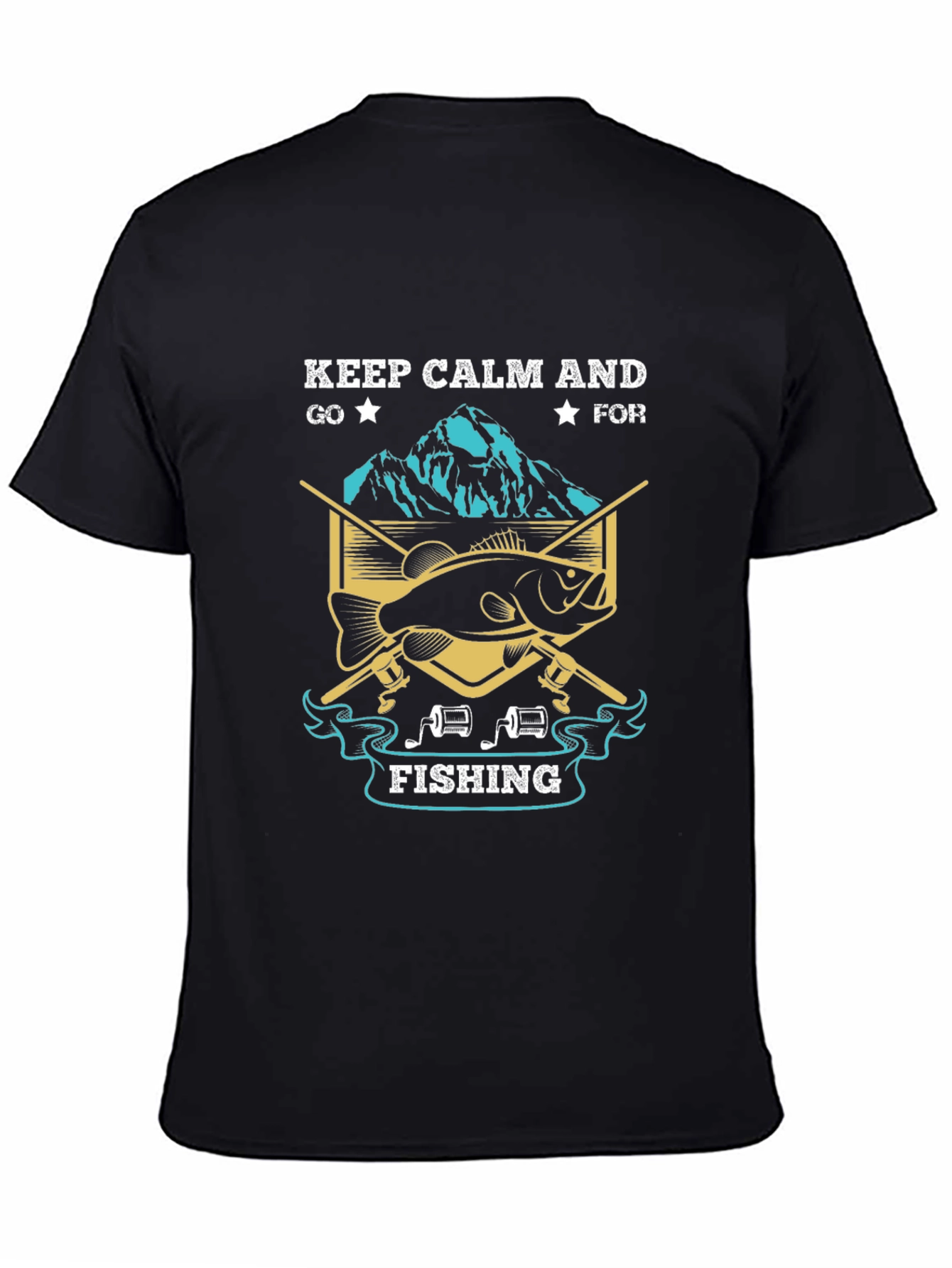 Keep Calm Fishing T-Shirt Black