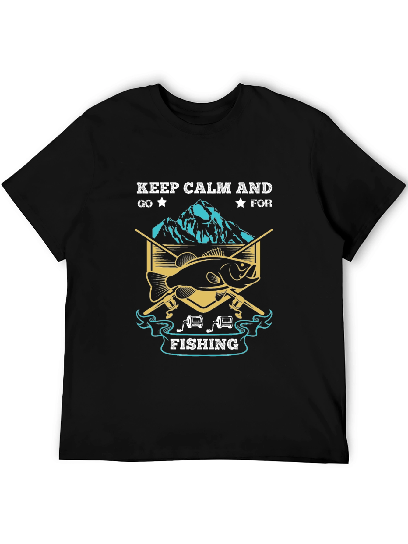 Keep Calm Fishing T-Shirt Black