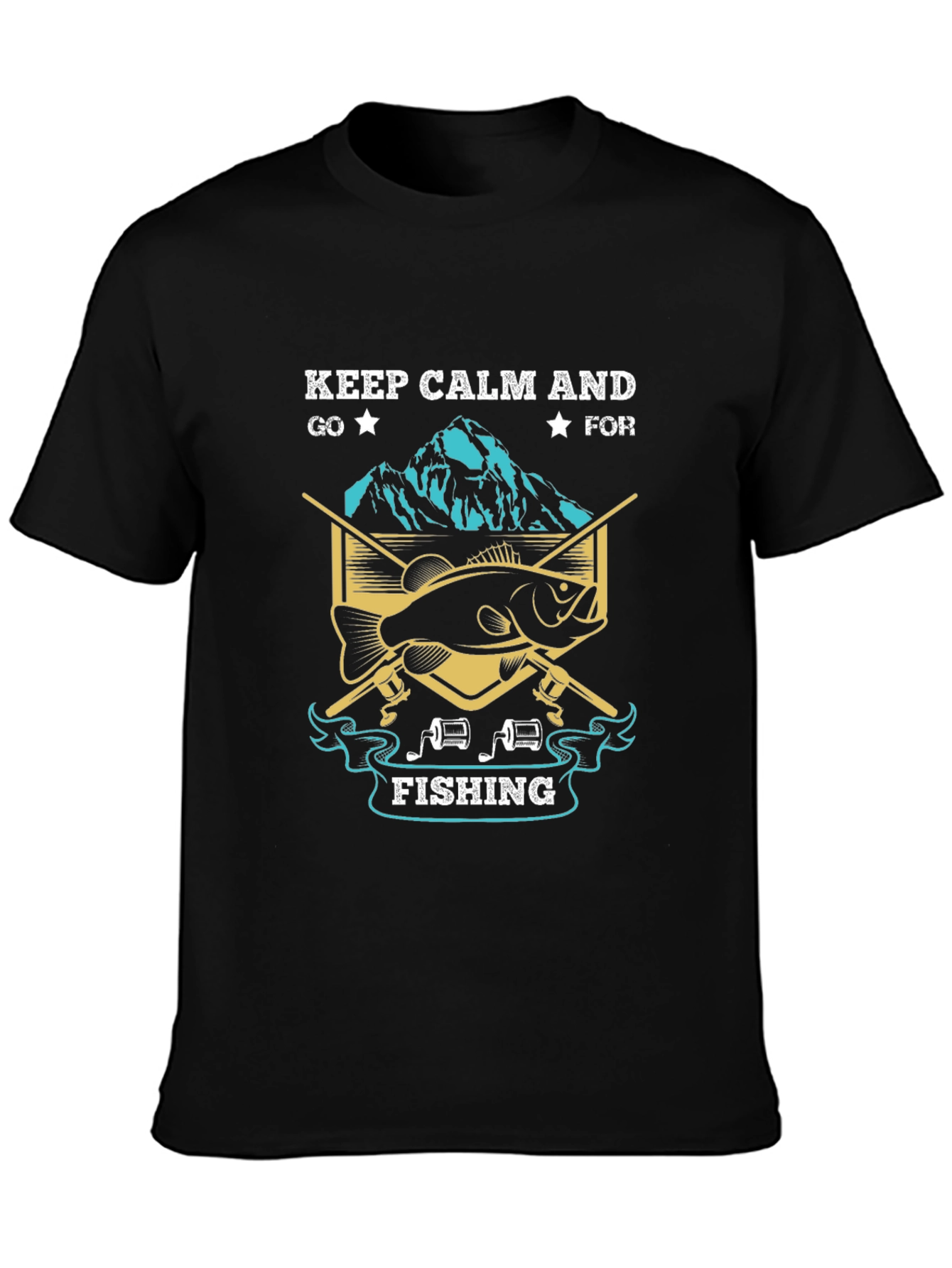 Keep Calm Fishing T-Shirt Black