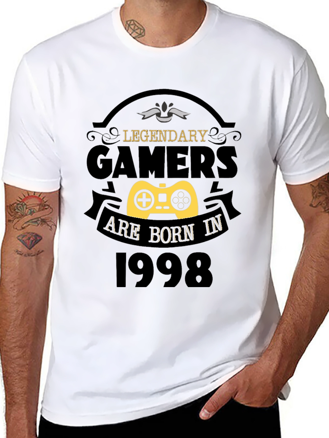 Legendary Gamers Born in 1998 Black T-Shirt