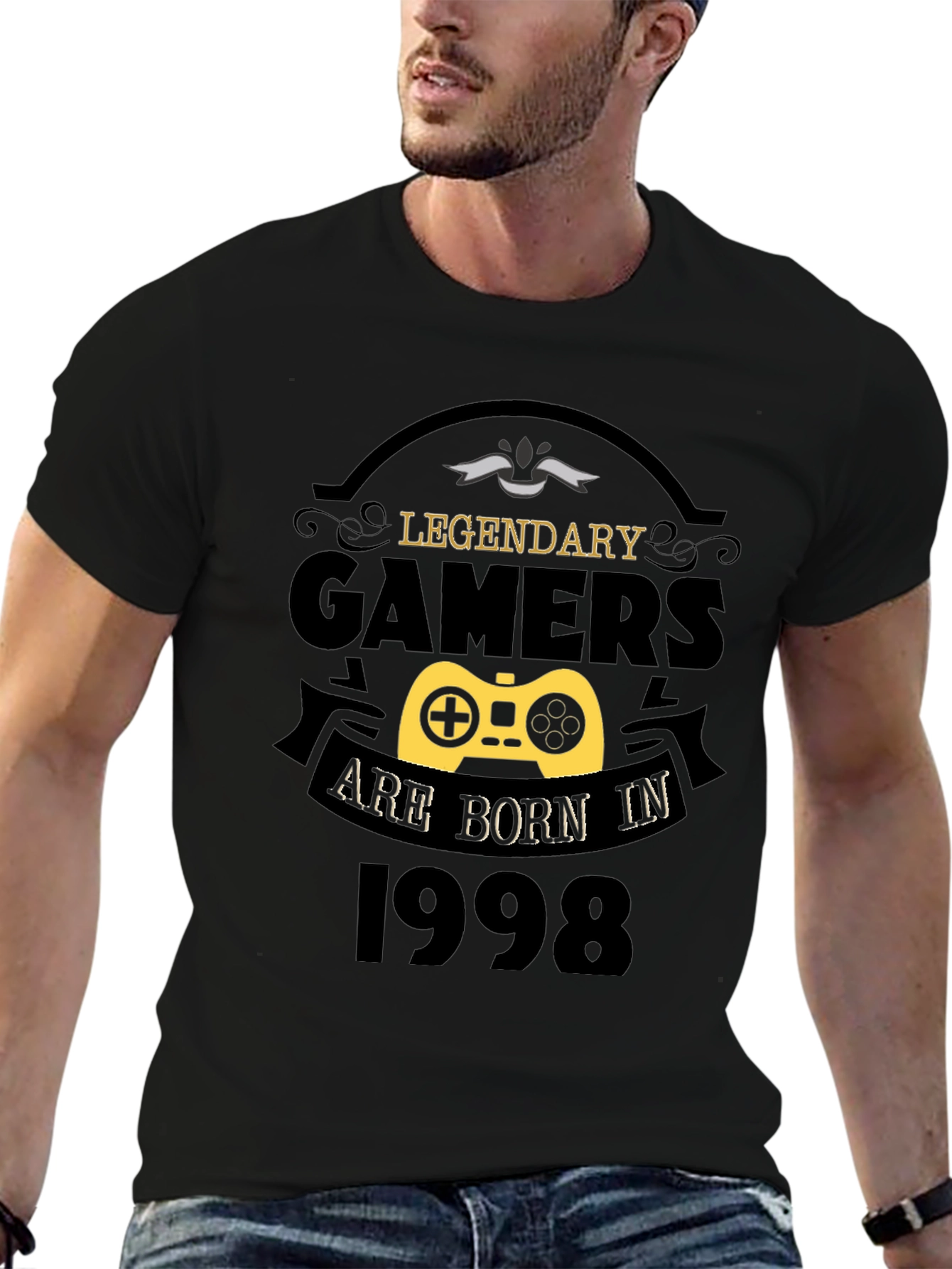 Legendary Gamers Born in 1998 Black T-Shirt