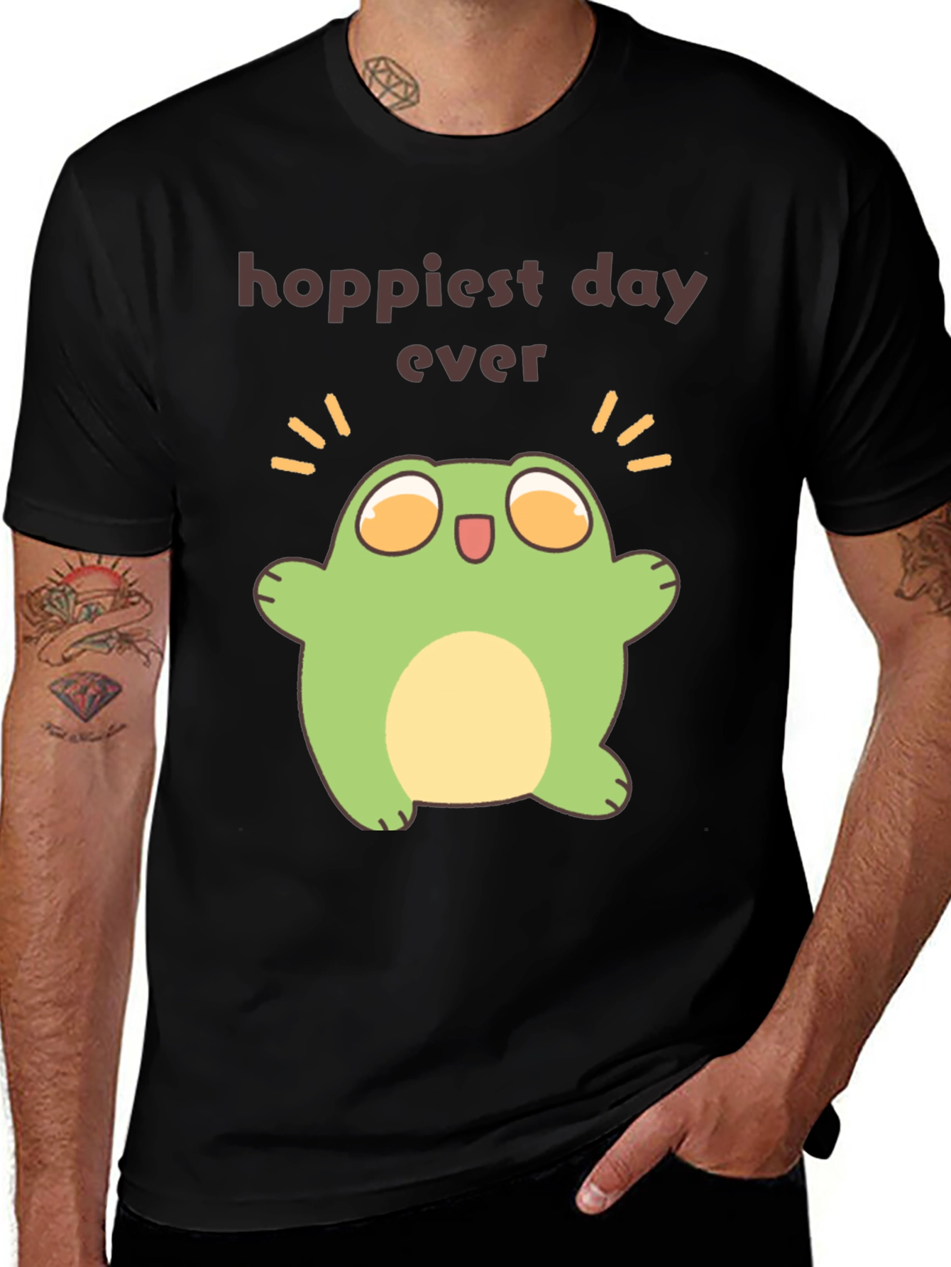 Hoppiest Day Ever Frog T-Shirt - Black