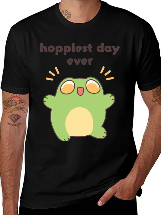 Hoppiest Day Ever Frog T-Shirt - Black