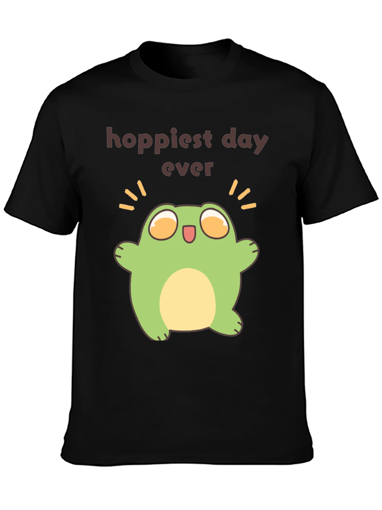 Hoppiest Day Ever Frog T-Shirt - Black