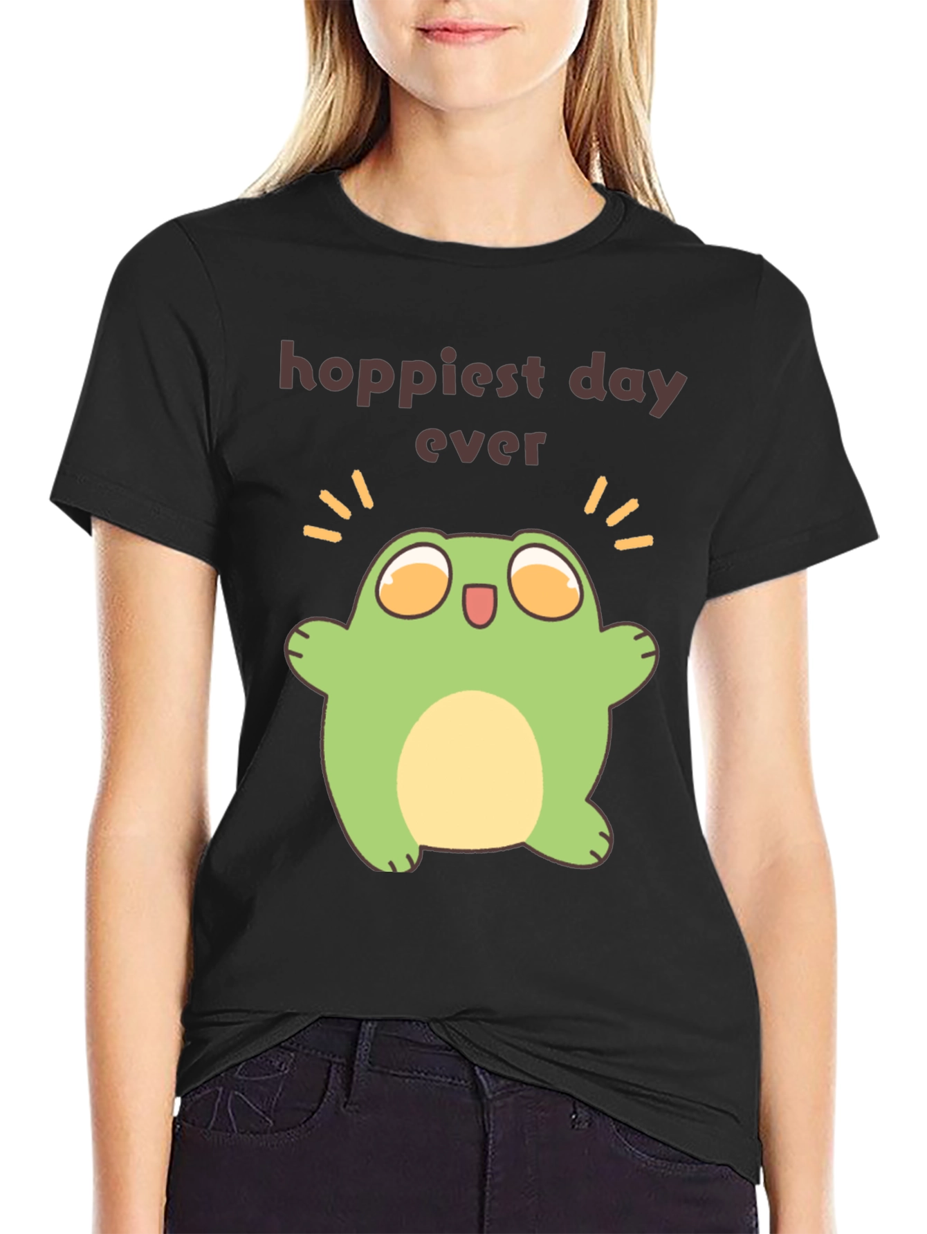 Hoppiest Day Ever Frog T-Shirt - Black