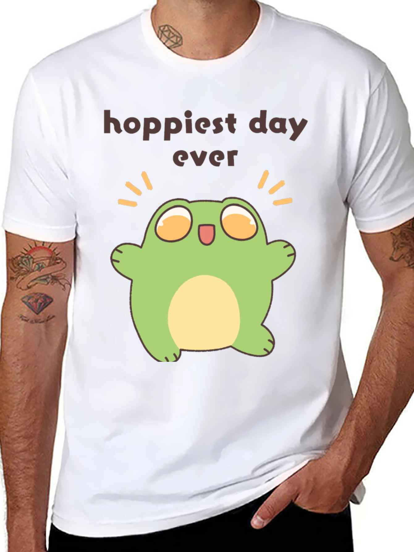 Hoppiest Day Ever Frog T-Shirt - Black