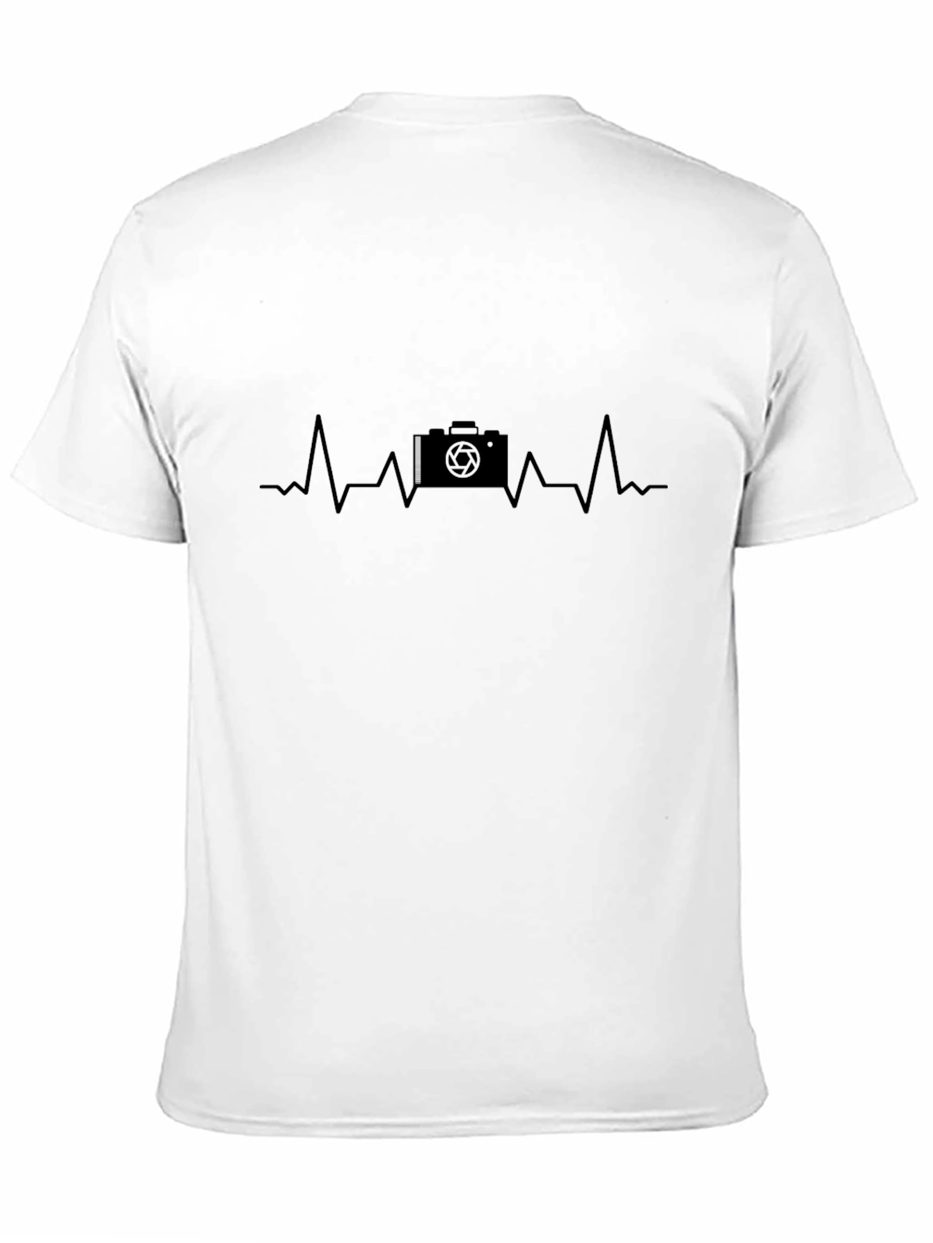 Photographer Heartbeat Black T-Shirt