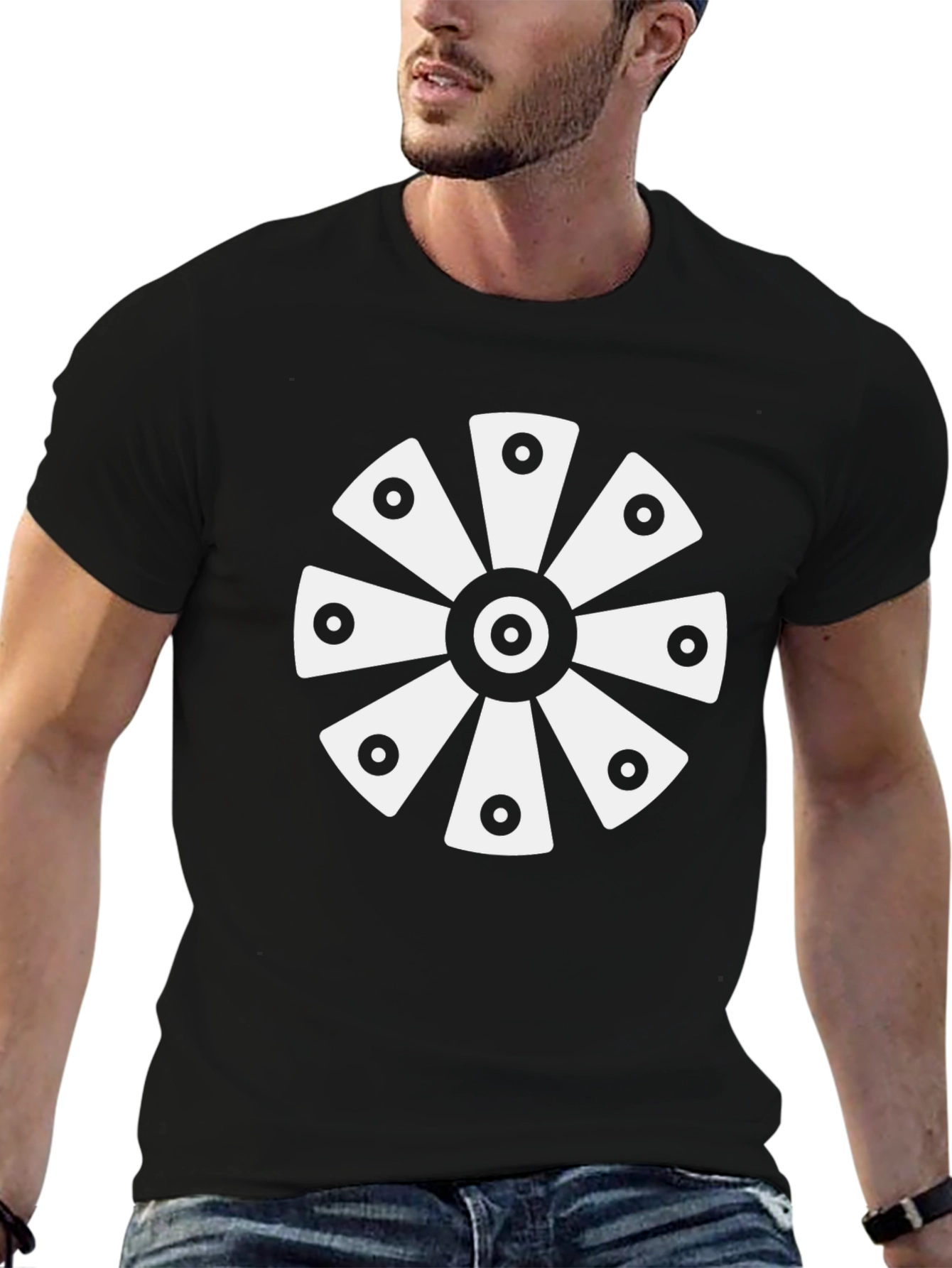 Geometric Black T-Shirt