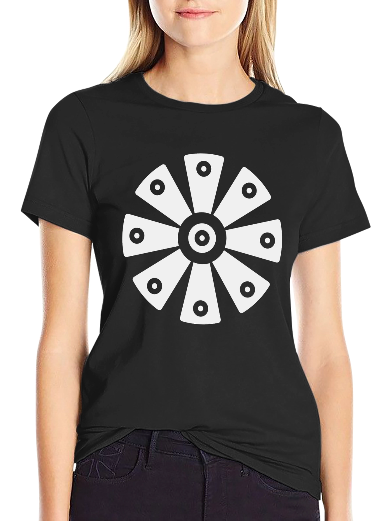 Geometric Black T-Shirt