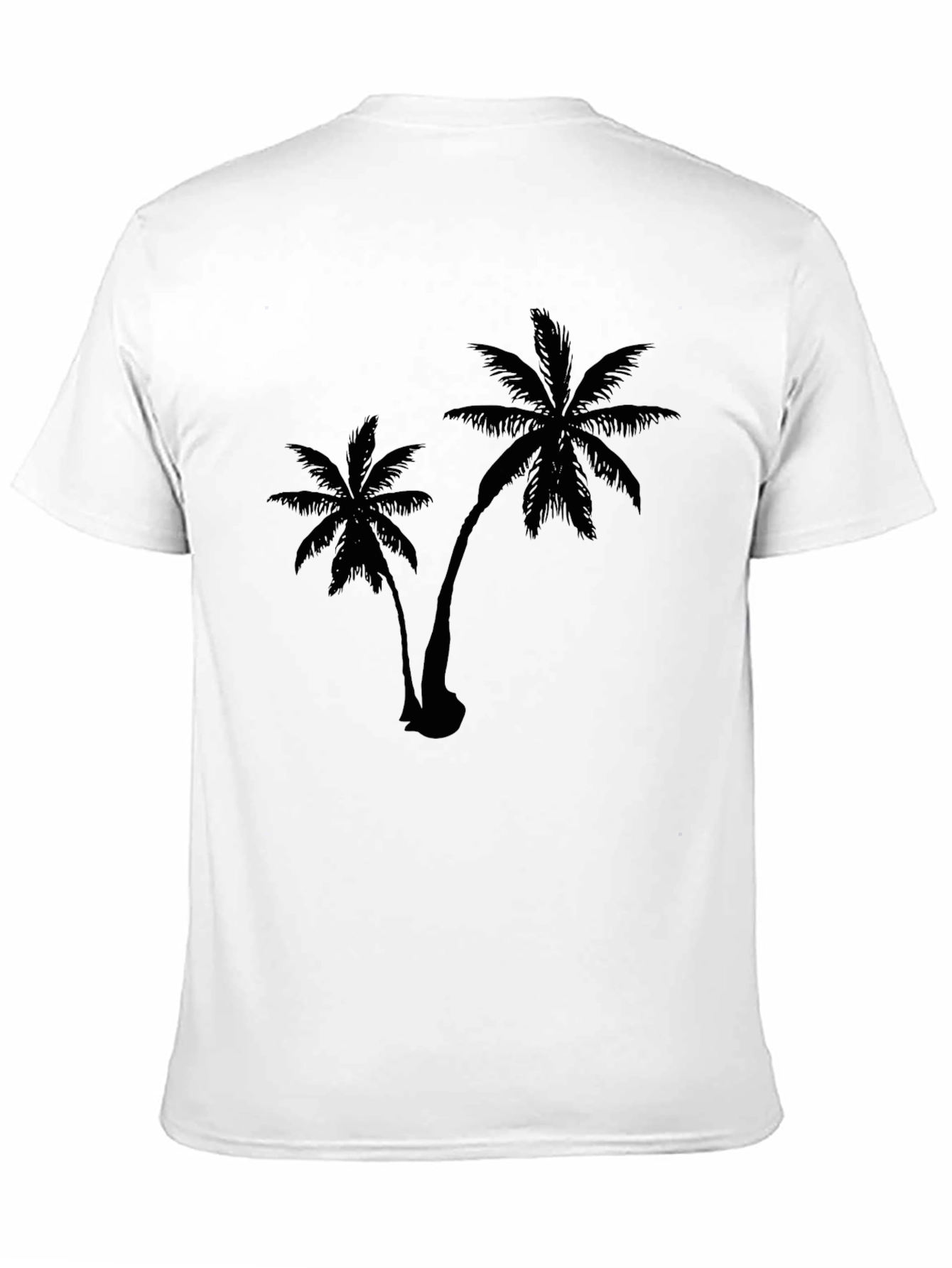 Mens Black Palm Tree Graphic T-Shirt