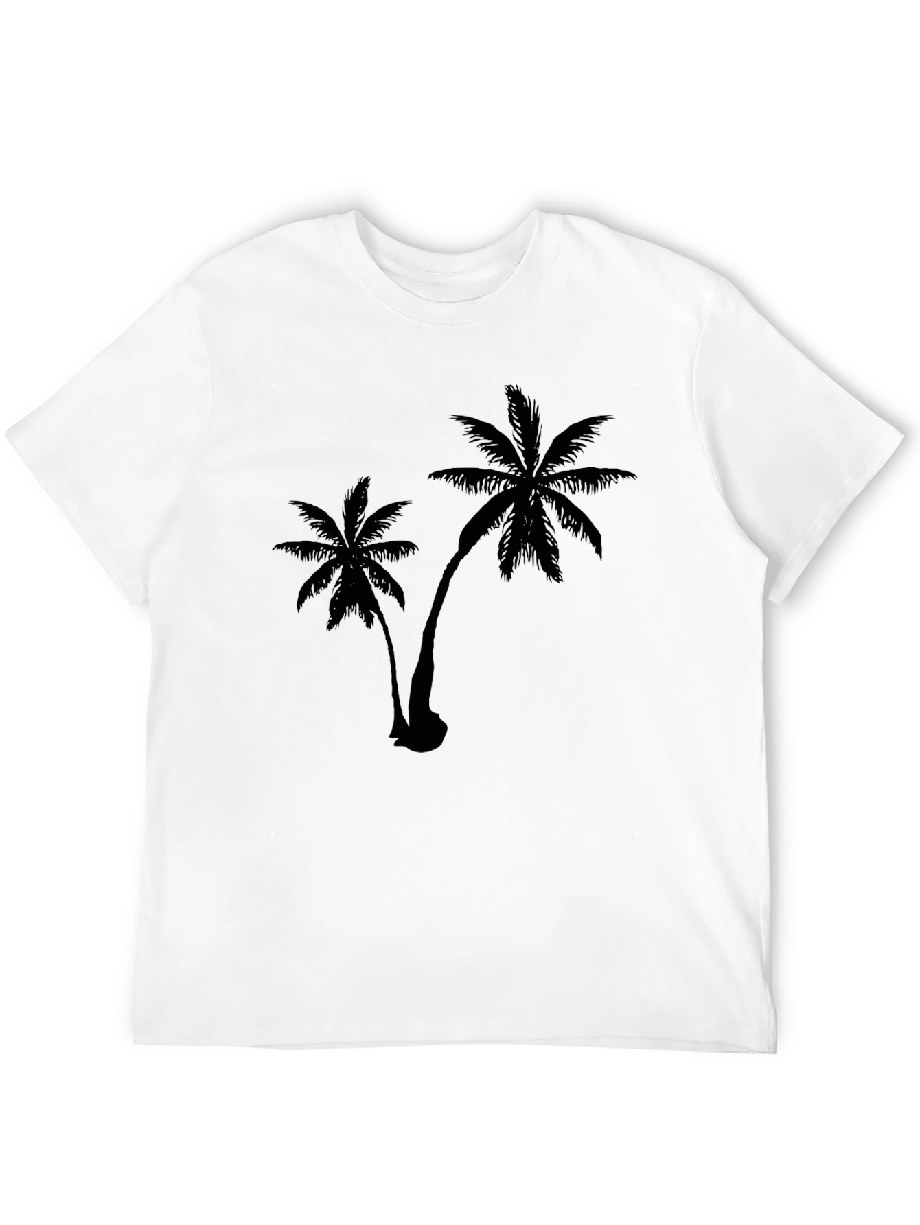 Mens Black Palm Tree Graphic T-Shirt