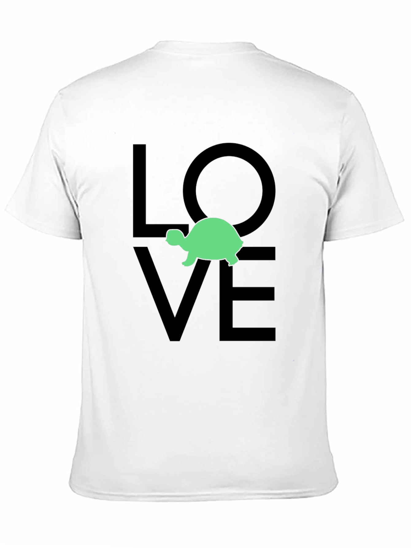 Turtle Love Graphic Tee - Black Cotton T-Shirt