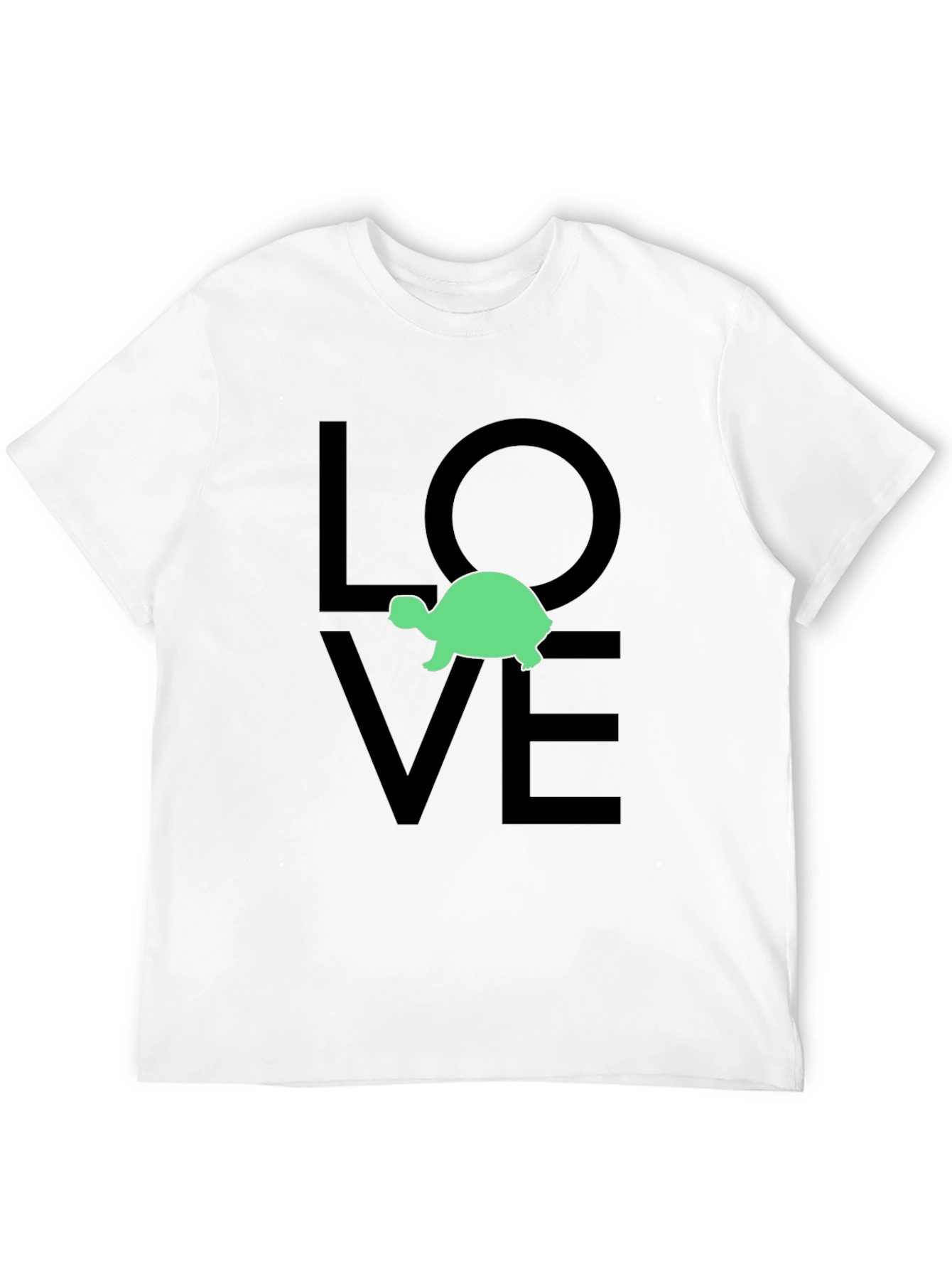 Turtle Love Graphic Tee - Black Cotton T-Shirt