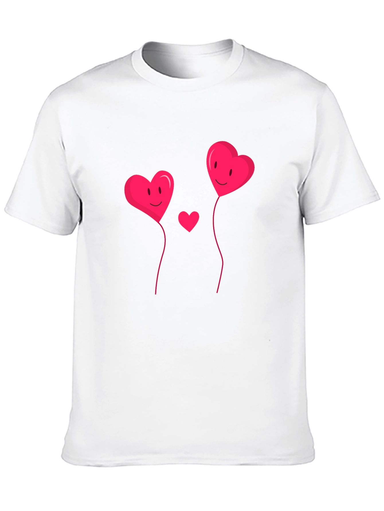 Heart Balloons Black Graphic Tee