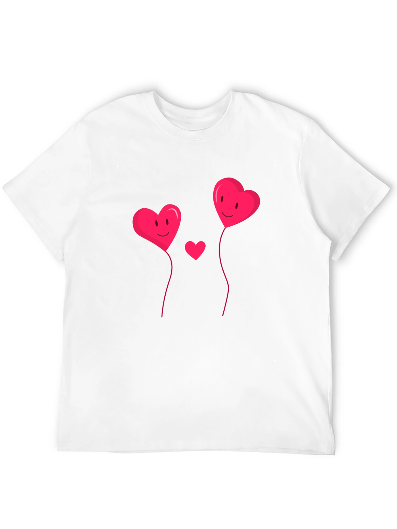 Heart Balloons Black Graphic Tee